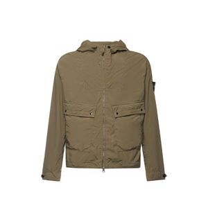 Stone Island Men Lightweight Canvas Hooded Jacket